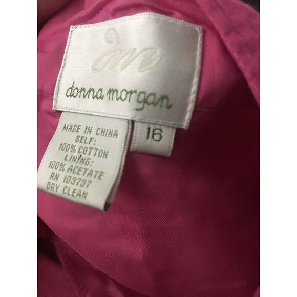 Donna Morgan Pink eyelet pockets Lace Womens Dress Size 16 14 12 Runs small - Picture 2 of 7